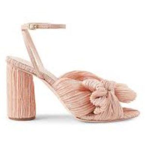 Loeffler Randall Camellia Knotted Metallic Sandals 9 Peach